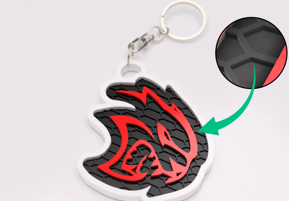 Hellcat Keychain