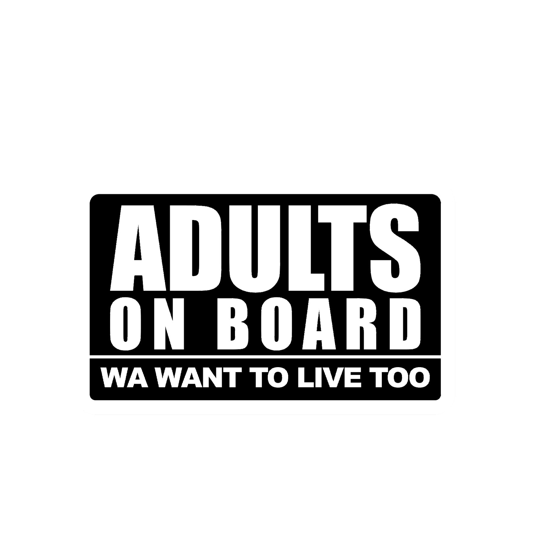 Adult on board Sticker 4x3-1