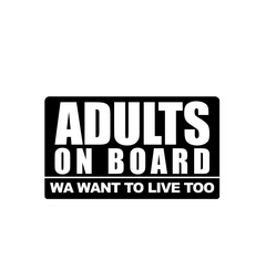 Adult on board Sticker 4x3-1