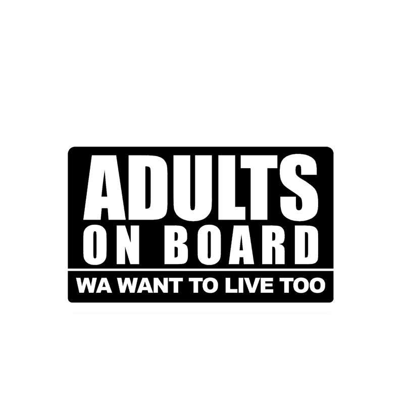 Adult on board Sticker 4x3-1