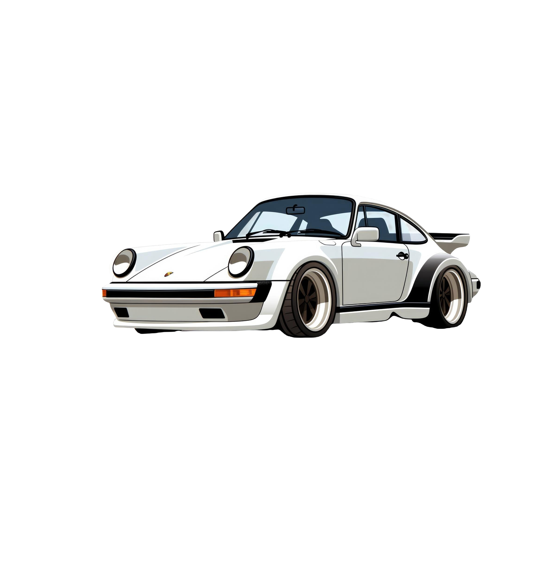 Porsche Carrera 2 Sticker 4x3-1