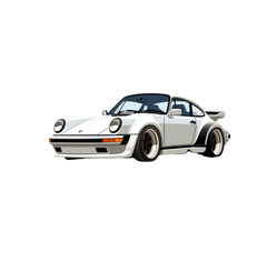 Porsche Carrera 2 Sticker 4x3-1