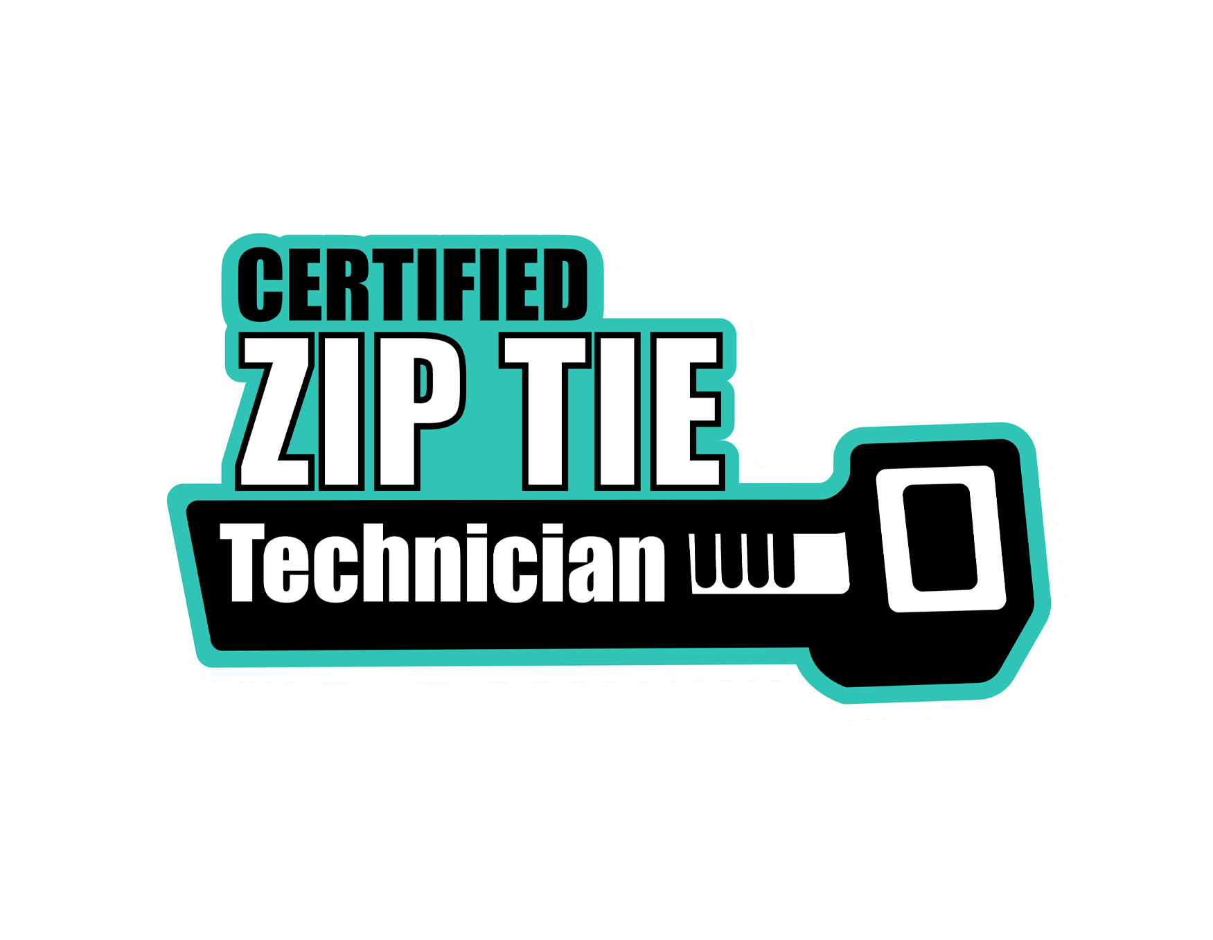 Certified Zip Tie sticker 4x3