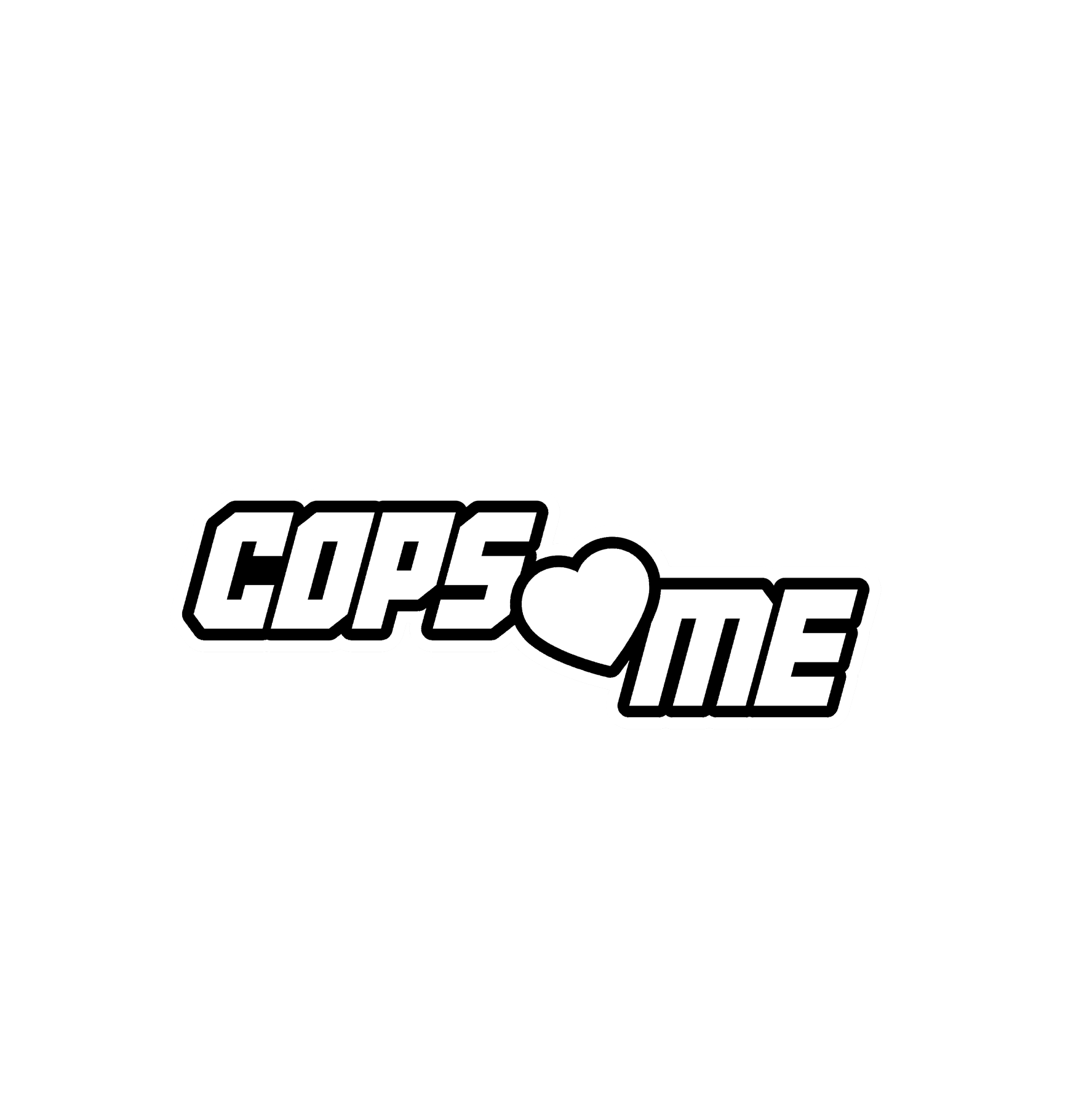 Cops love me Sticker 4x2