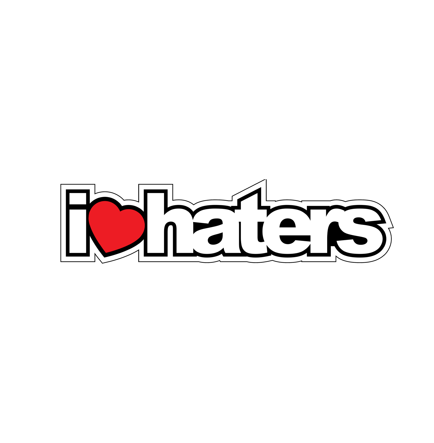 I love Haters2 Sticker 4x1