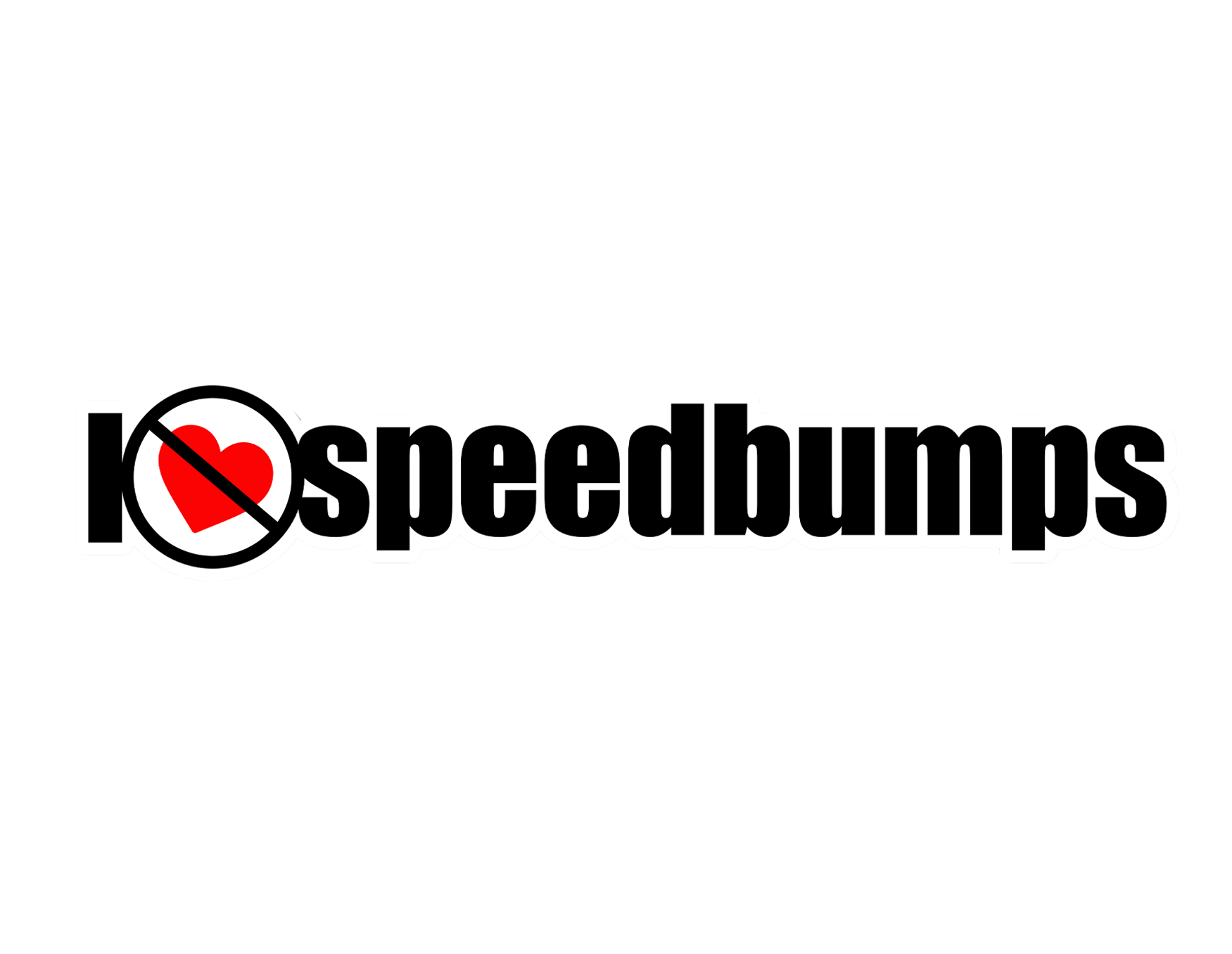I love speedbumps Sticker 5x1