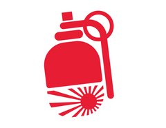 Japan Granade Sticker 4x3-1