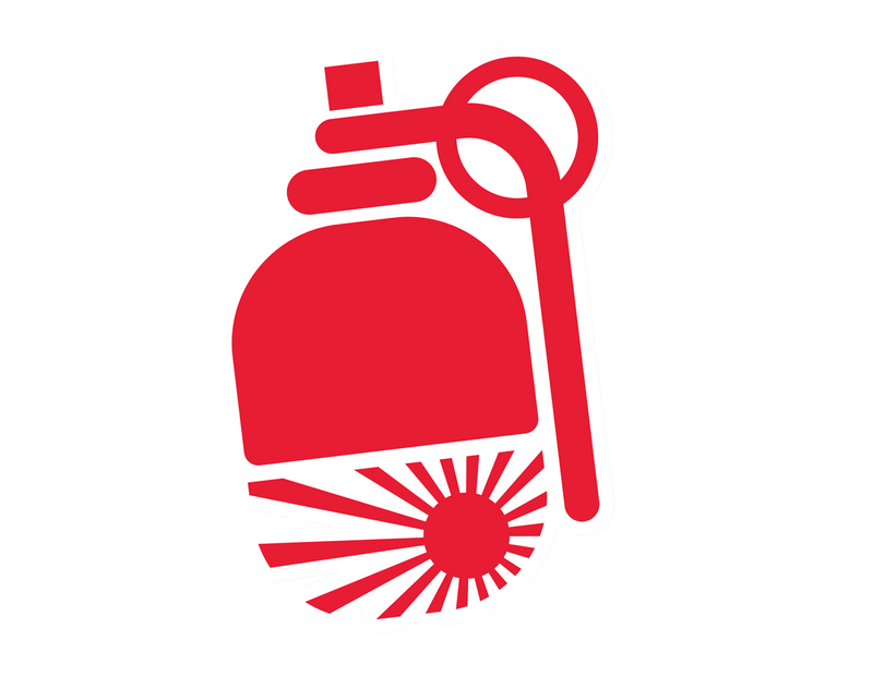 Japan Granade Sticker 4x3-1