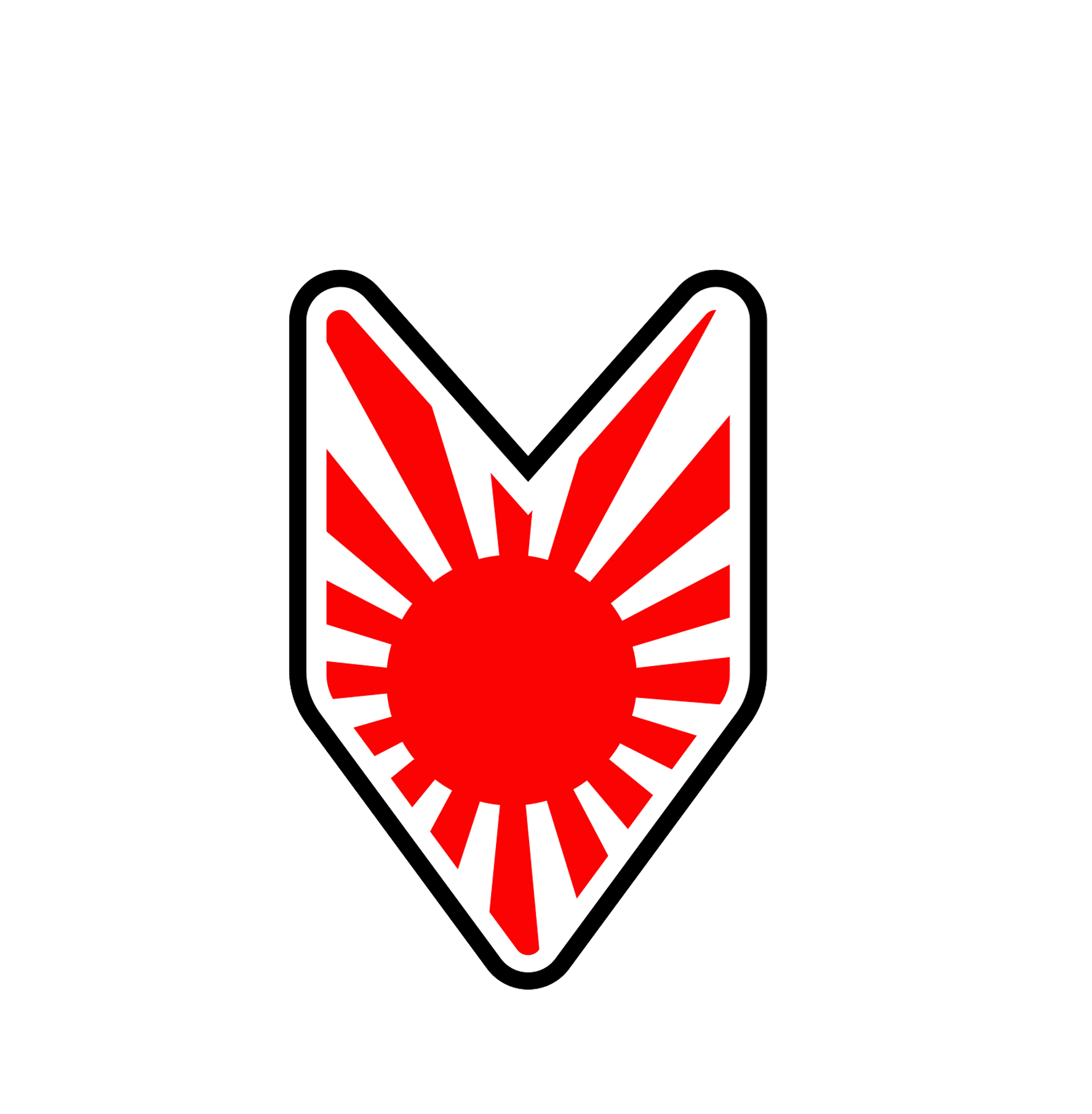 JDM Bandera Sticker 4x3
