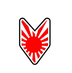 JDM Bandera Sticker 4x3-1