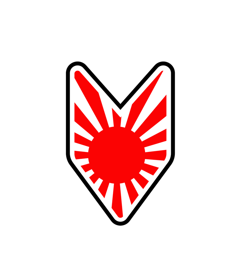 JDM Bandera Sticker 4x3-1