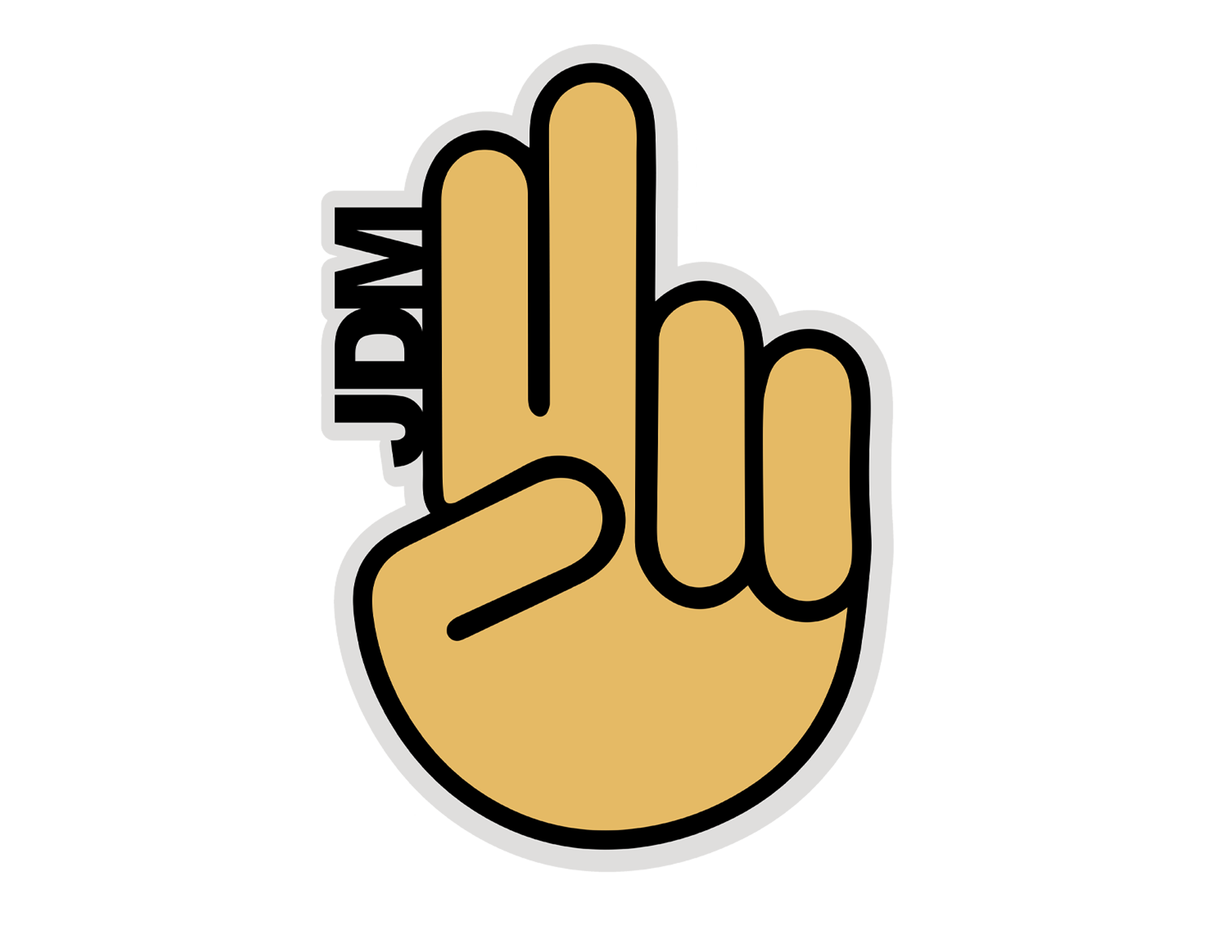 JDM Hand2 Sticker 4x3