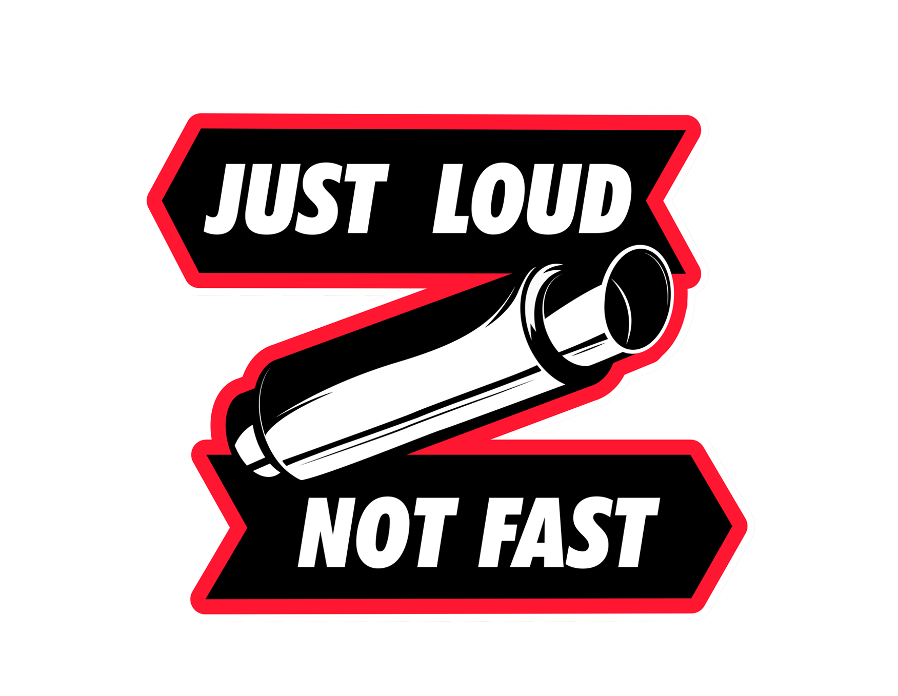 Just loud, not fast Sticker 4x3