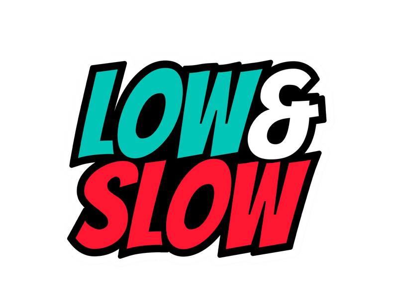 Low & Slow Sticker 4x3-1