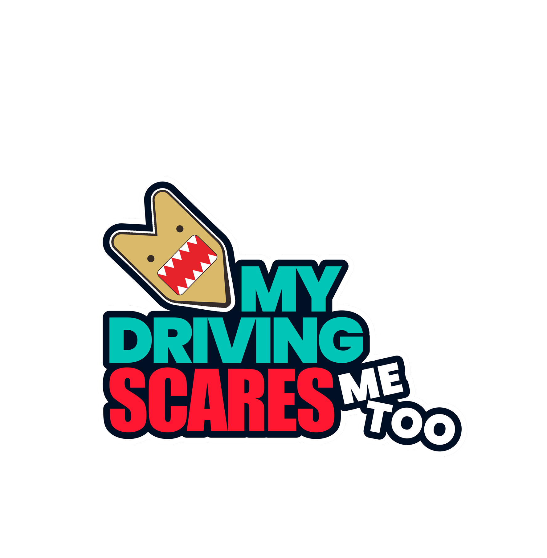 My Driving Scares Sticker 4x4