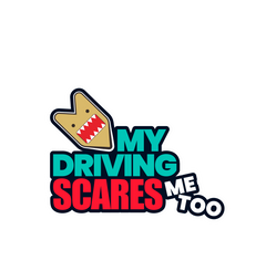 My Driving Scares Sticker 4x4-1