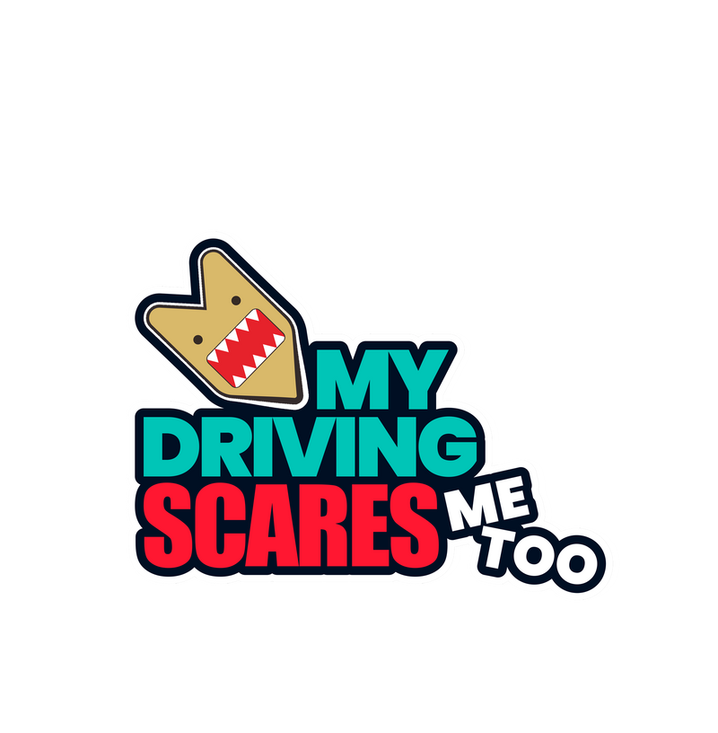 My Driving Scares Sticker 4x4-1