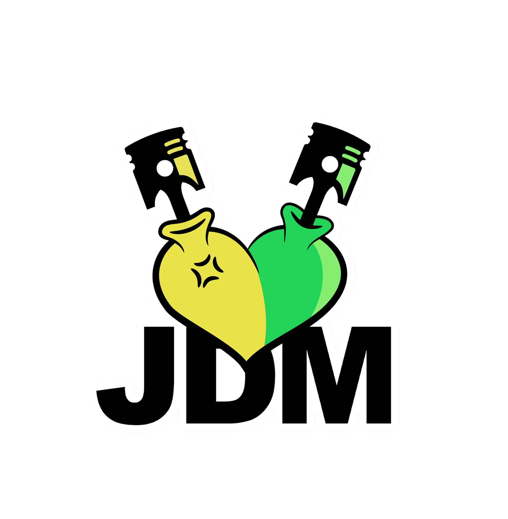 JDM Piston Sticker 4x3-1