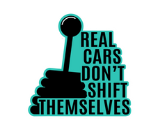 Real cars dont shift Sticker 4x4-1